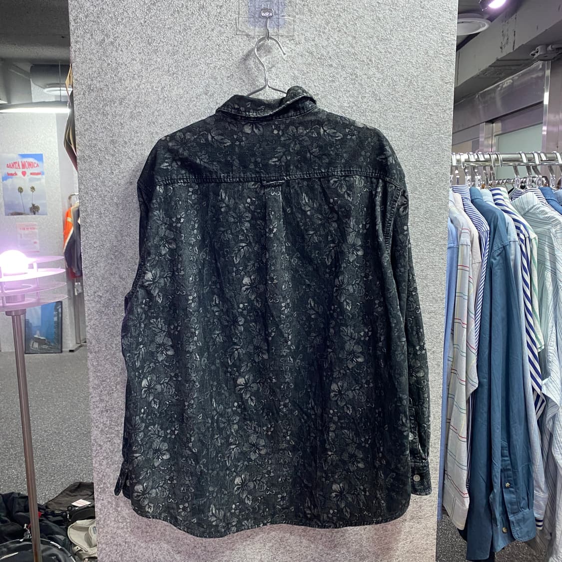 디스이즈네버댓 플로럴 코듀로이 블랙셔츠 B4227 상품이미지5