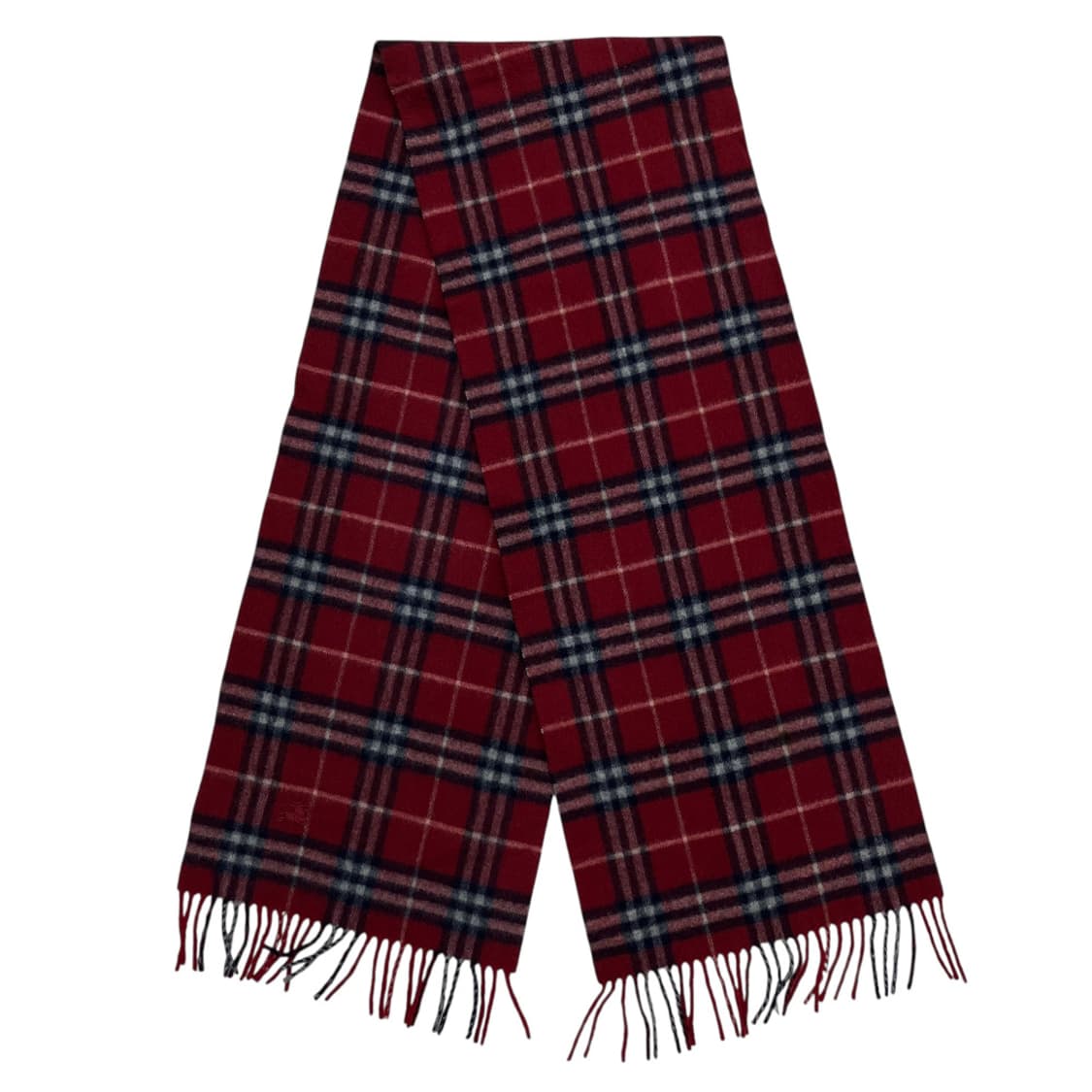 버버리 레드 노바체크 홀스 램스울 머플러 상품이미지4