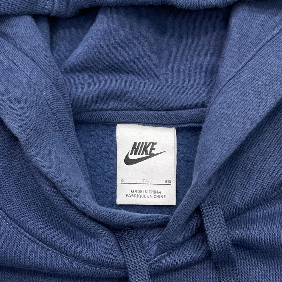 NIKE 로고 기모 후드 네이비 XL 상품이미지4