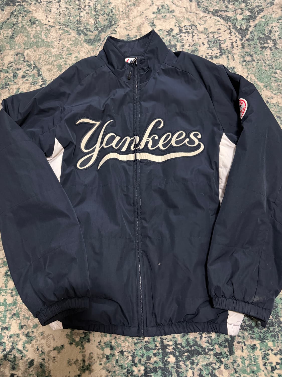 양키스 마제스틱 하프넥 양털 집업 상품이미지1