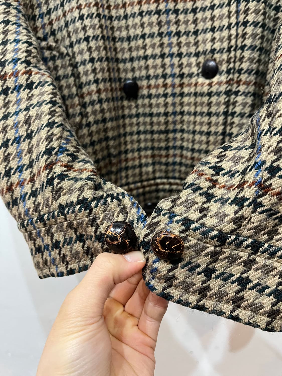 90s 버버리 윌리엄 브라운 하운드투스 울 자켓 우먼즈 상품이미지7