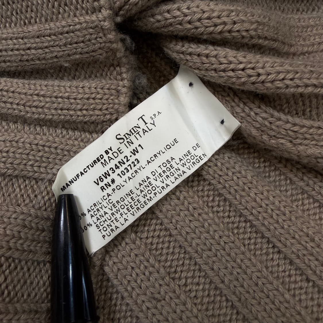 90s ARMANI jeans 알마니 반집업 골지 니트 맨즈  상품이미지5