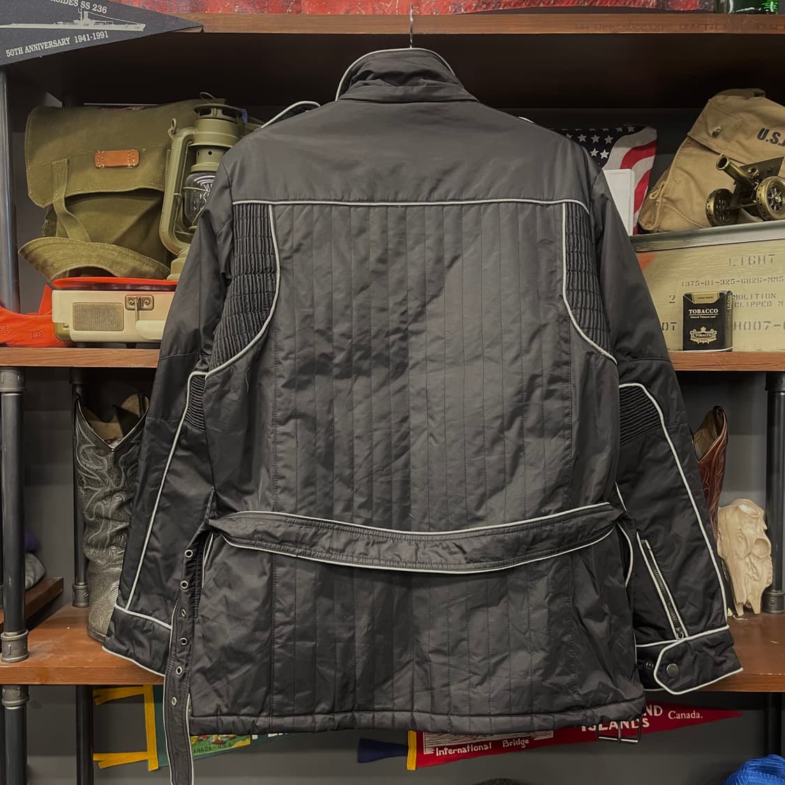 90s 벨스타프 로드 마스터 체크 라이닝 바이커 자켓 N293 상품이미지2