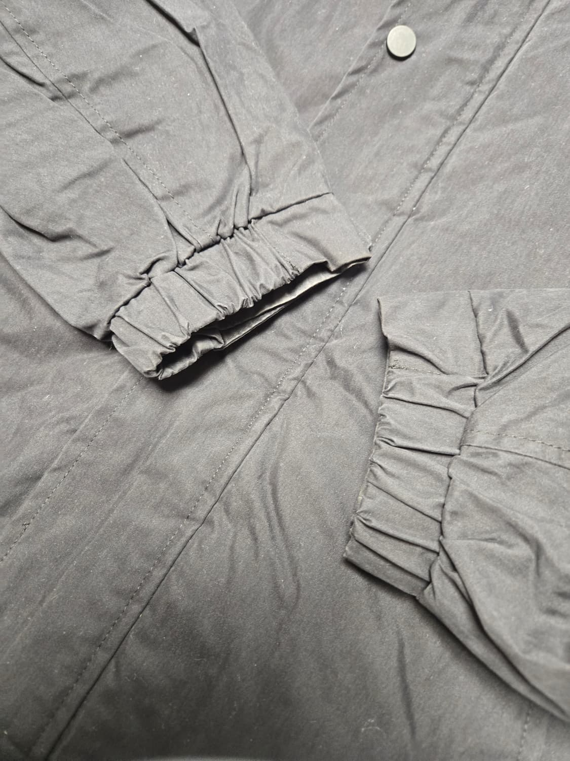 자라(ZARA) 후드 퀼팅 레이어드 자켓  오버핏(블랙 / L) 상품이미지3