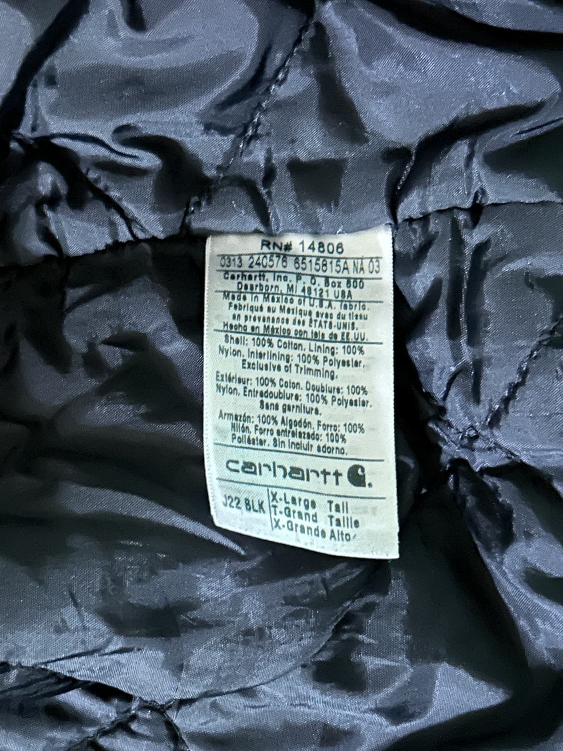 칼하트 아크틱 자켓 J22 BLK XL/T 상품이미지5