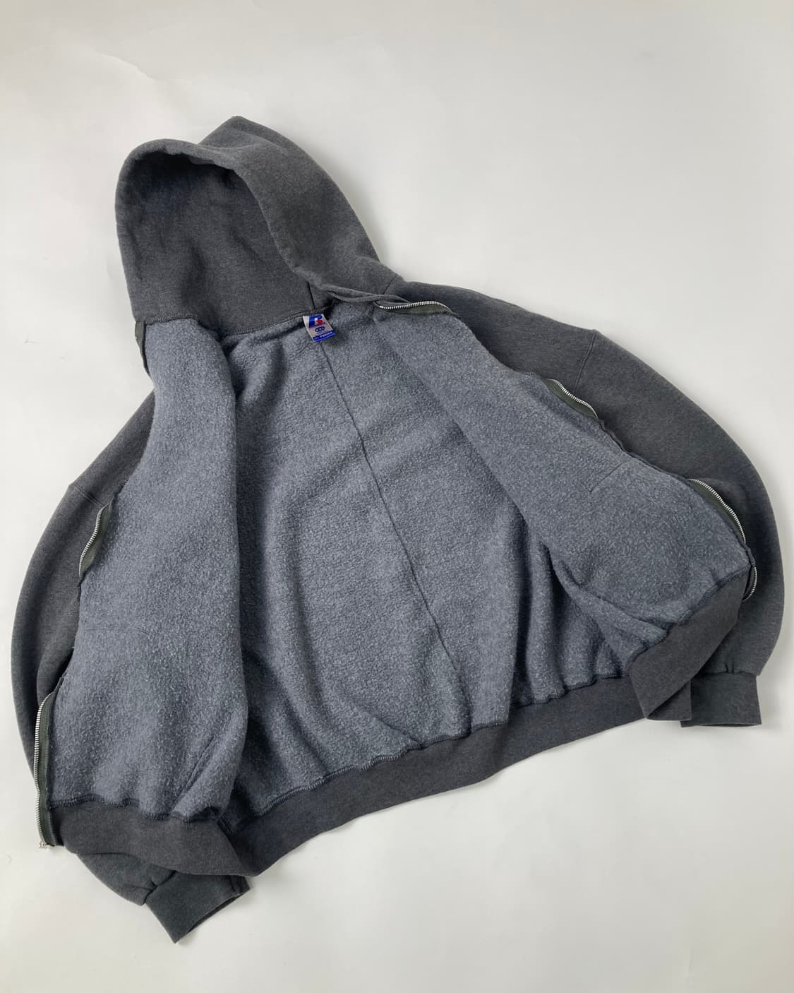 90s Russell Zip Up Hoodie (charcoal) 상품이미지7