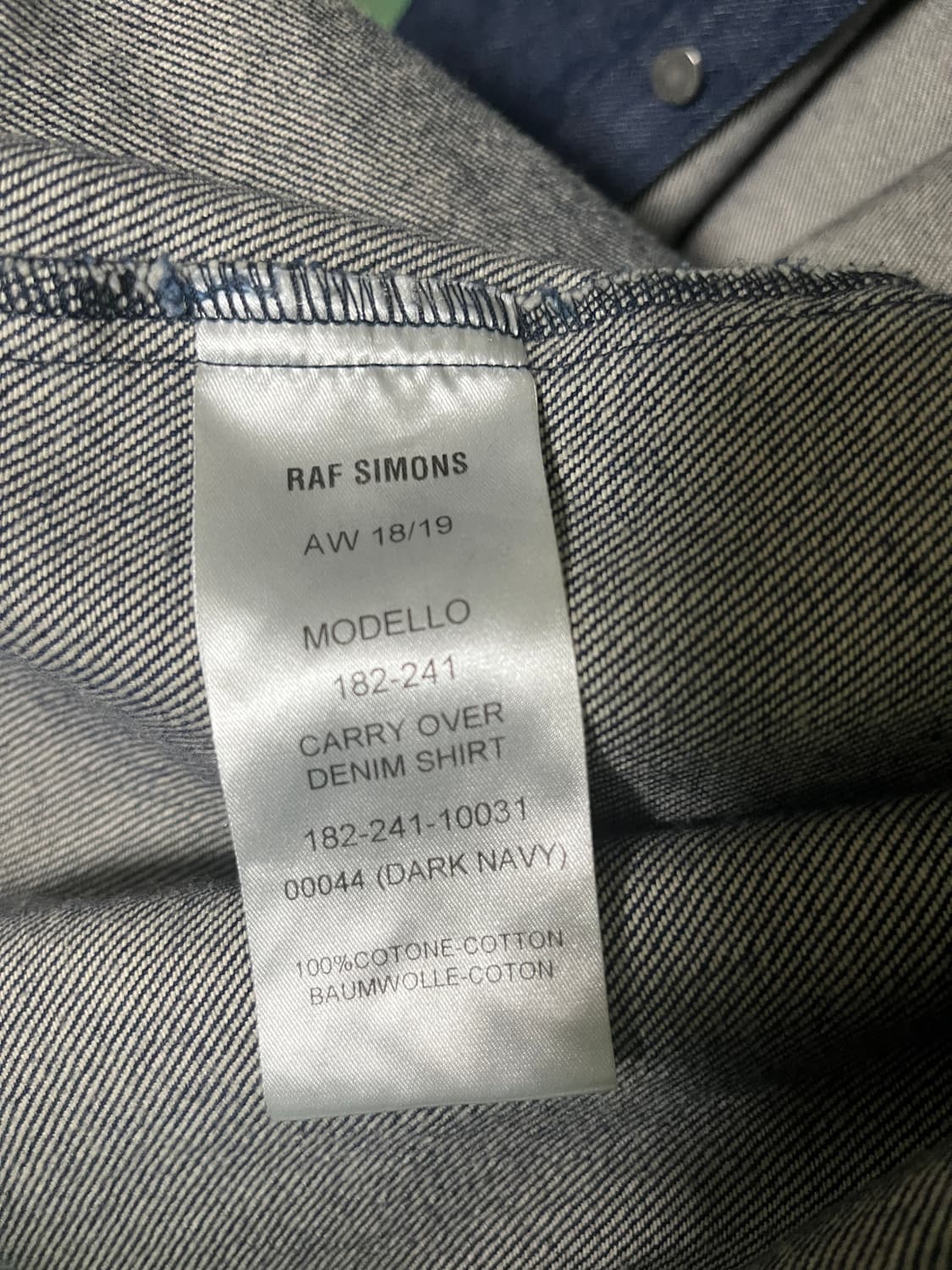 라프시몬스 데님 패치 셔츠 상품이미지3