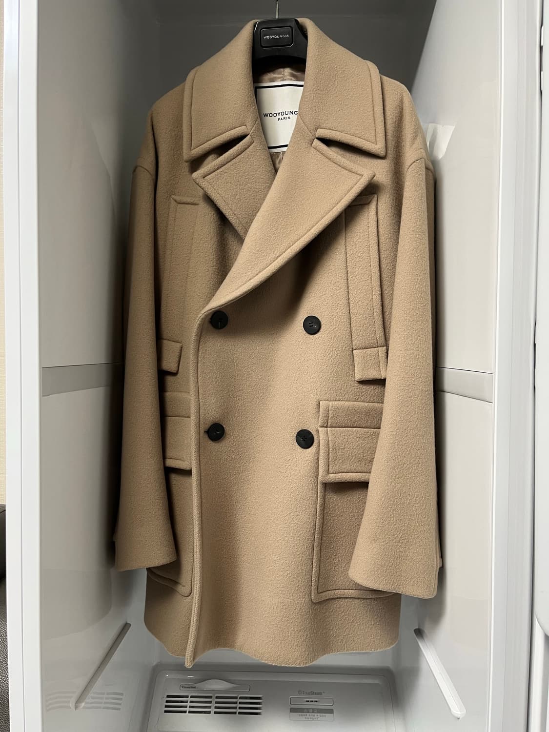 우영미 베이지 더블 코트 48사이즈 상품이미지1