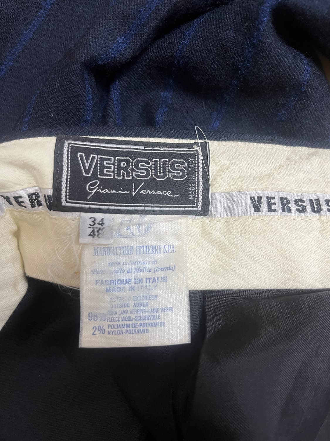 [34] Versus Versace 이태리 울 스트라이프 슬랙스 팬츠 상품이미지3