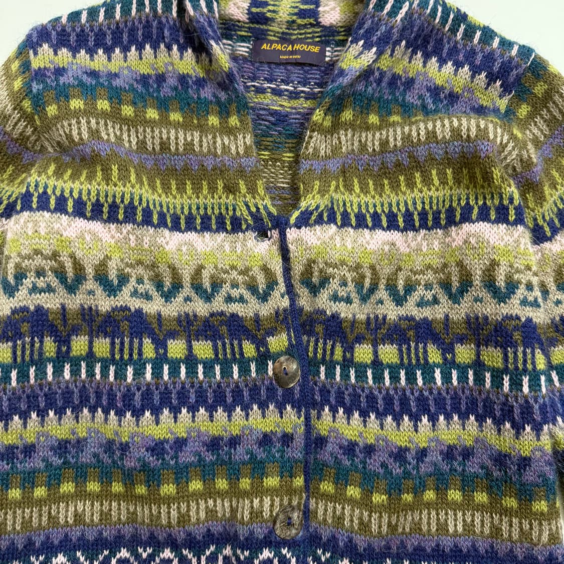 알파카 하우스 울 니트 가디건 (Made in Peru) 상품이미지4