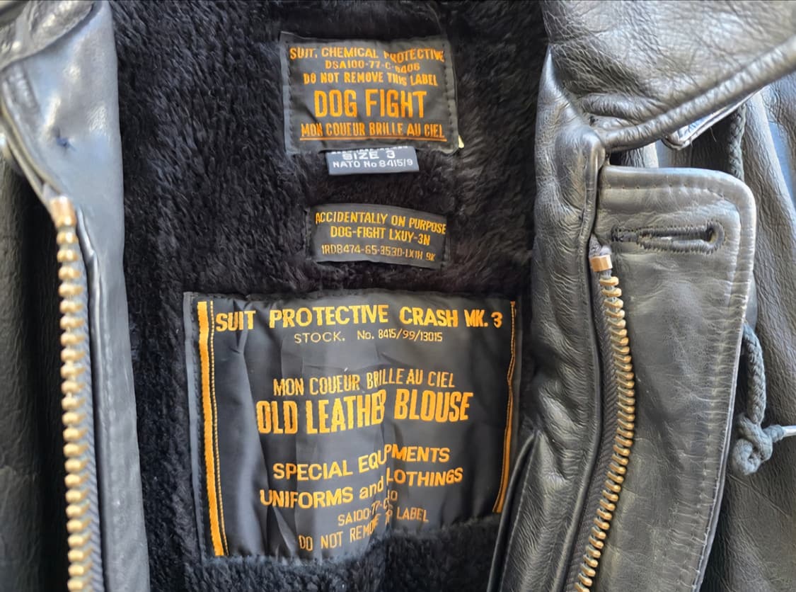 90s 도그파이트  카우레더 카코트 (made in korea) 상품이미지6