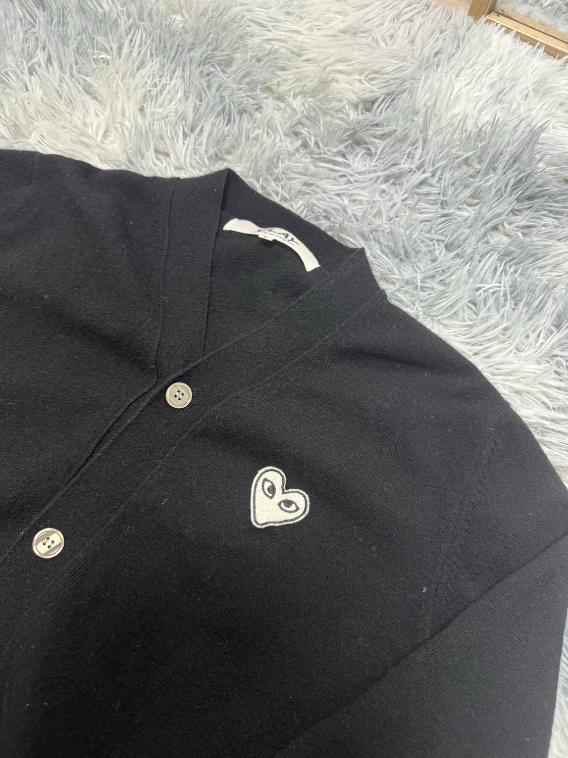 꼼데가르송 가디건 화이트와펜 가디건 L 상품이미지2