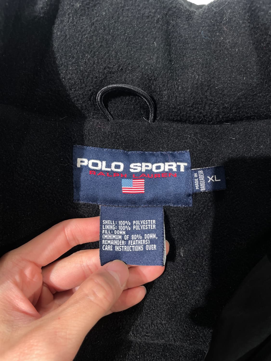 폴로 스포츠 블랙 투 웨이 집업 다운 패딩 상품이미지7