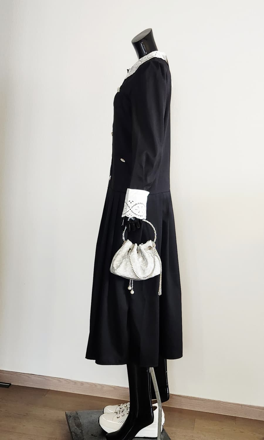 레이스넥 원피스  상품이미지3