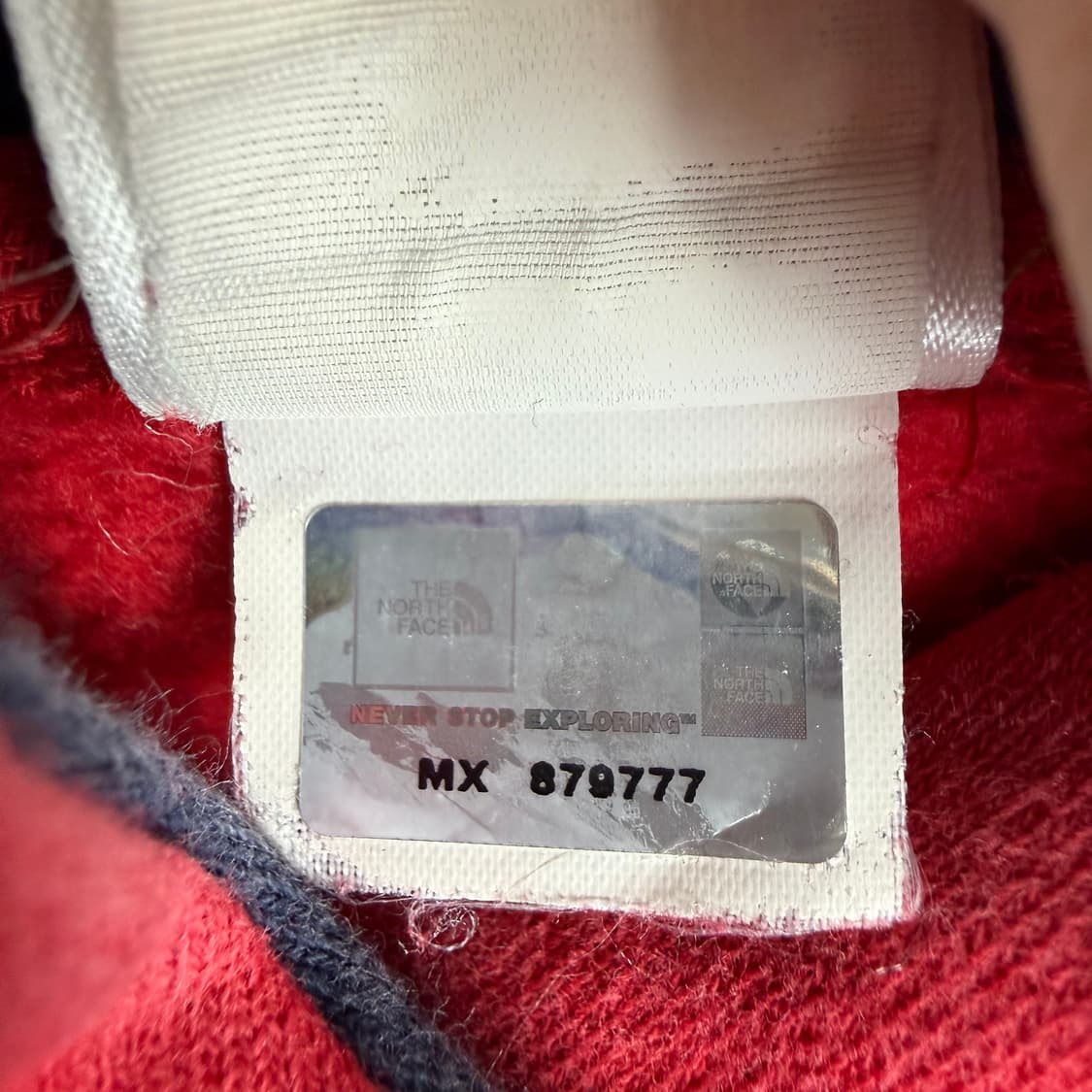 (2XL) 노스페이스 센터로고 오버사이즈 후드 티 레드 상품이미지4
