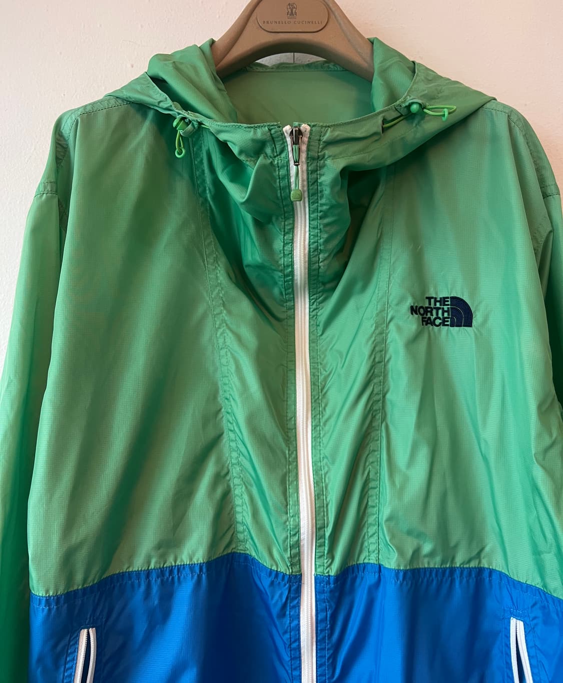 노스페이스 남성 그린블루 윈드브레이커 바람막이후드점퍼 상품이미지2