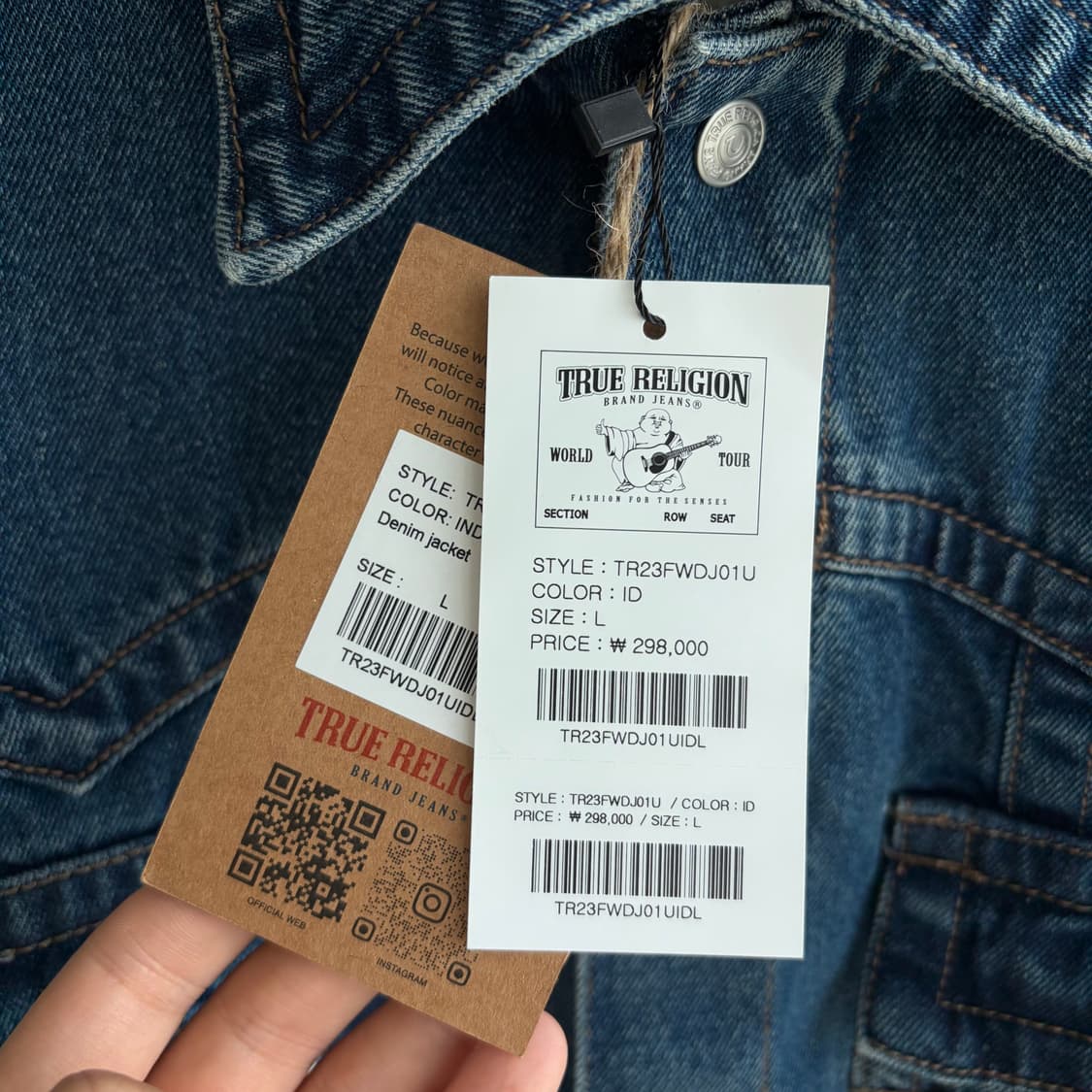 새상품(L)트루릴리젼 데님 트러커 자켓 인디고 상품이미지3