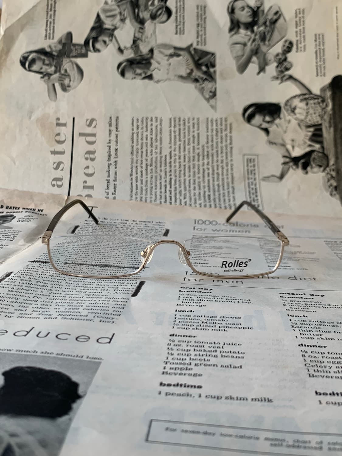 748 데드스탁 골드 언더림 역반무테 안티알러지 클래식 빈티지안경 상품이미지1