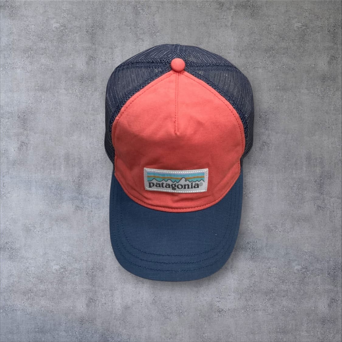 파타고니아 믹스 컬러 박스 로고 메쉬캡 볼캡 상품이미지1