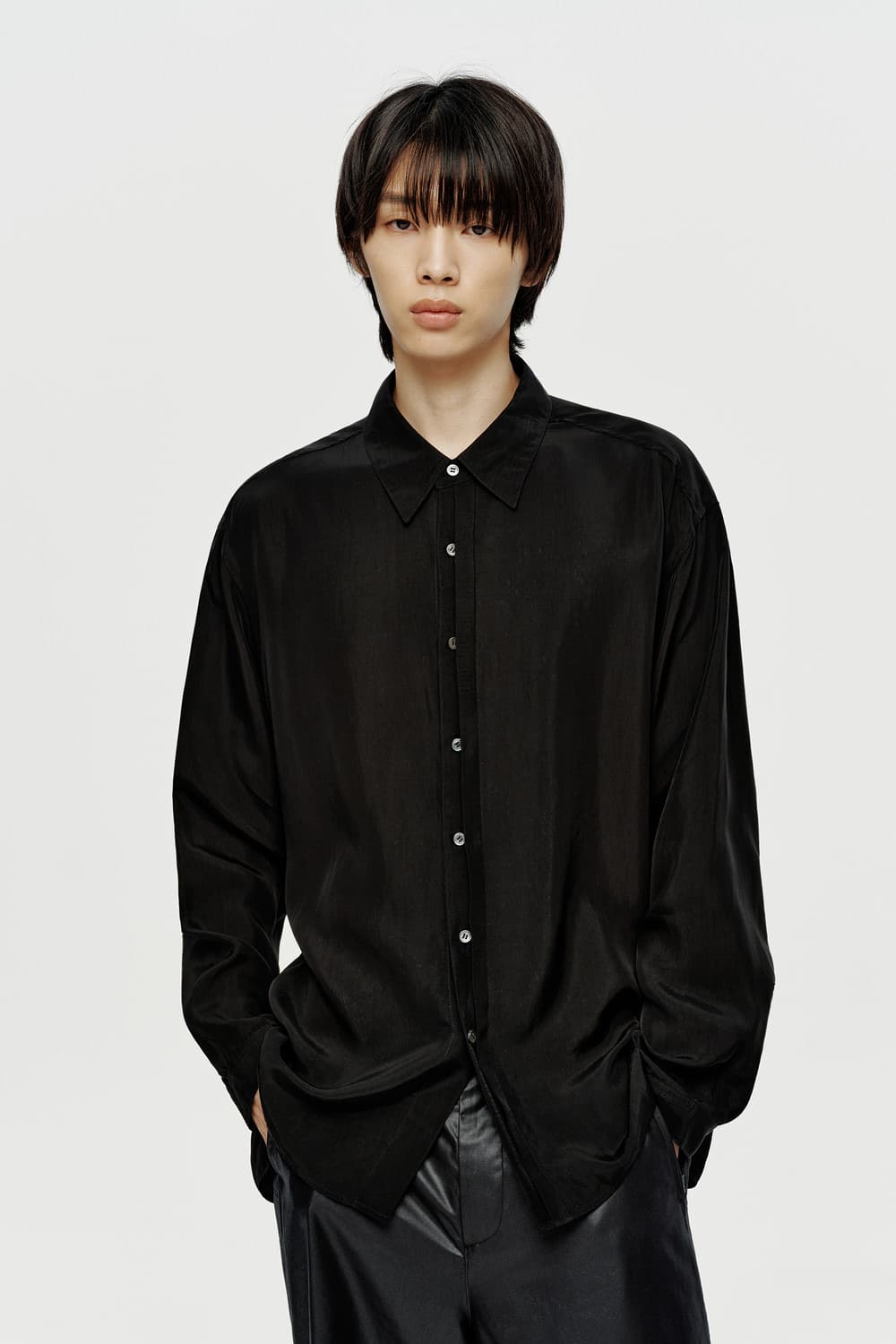 (새상품)(M 교환가능)유스 26ss 큐프라 셔츠 L 블랙 상품이미지3