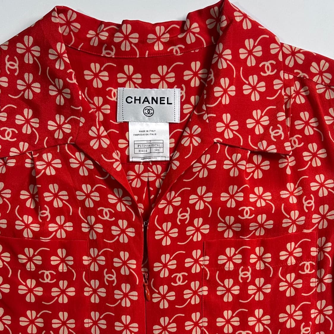 샤넬 CC로고 실크 블라우스  상품이미지4