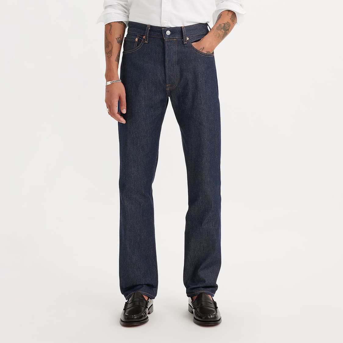 리바이스 501 오리지널진 리지드 데님 팬츠 다크인디고 생지 상품이미지10