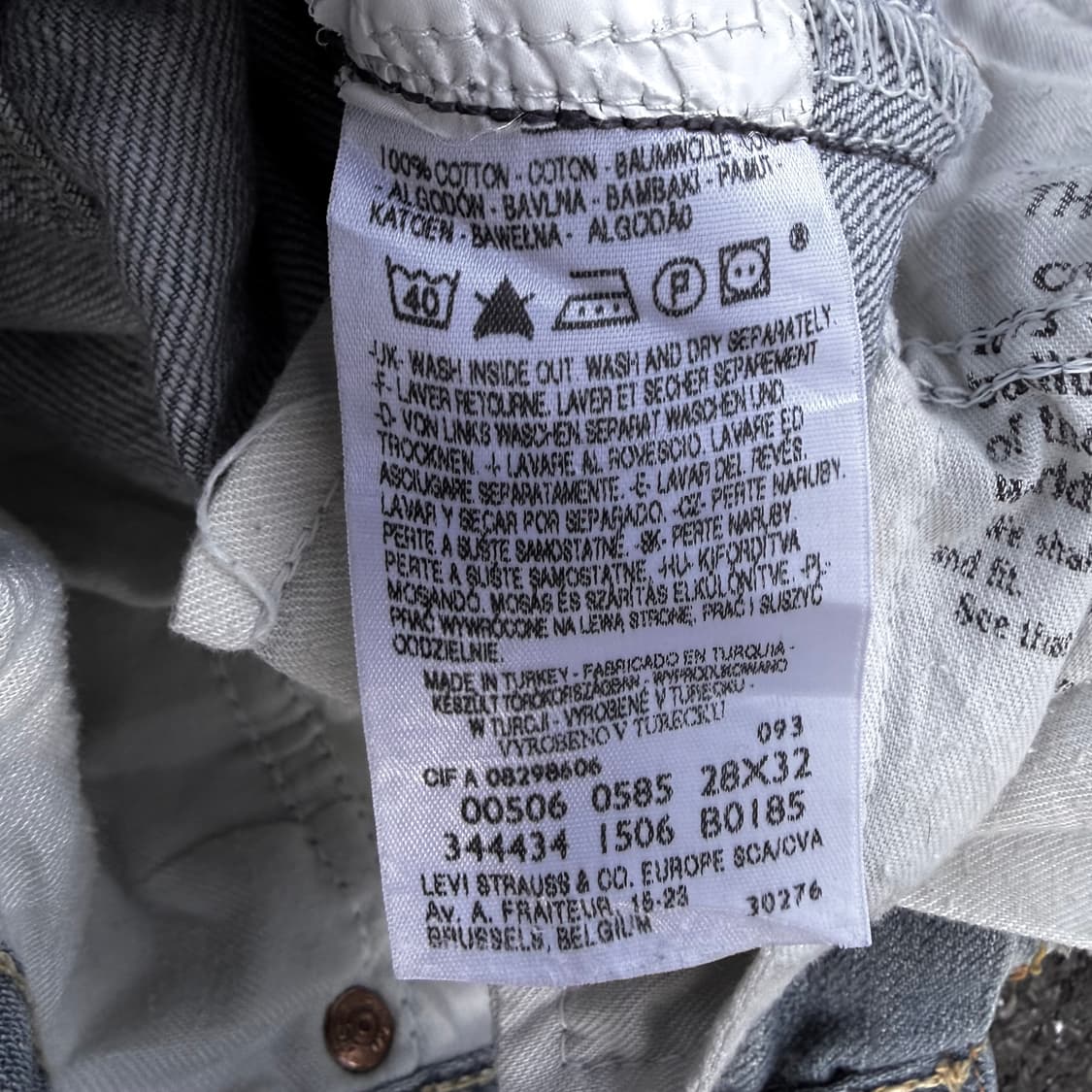 리바이스 506 스탠다드 스트레이트 데님 (28)   상품이미지8