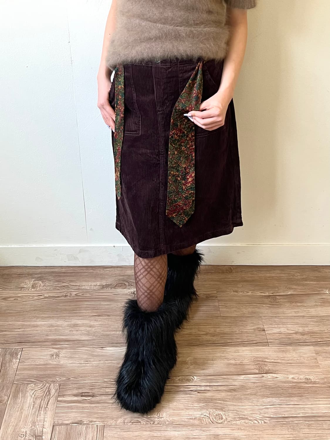 90‘s 입생로랑 플라워 타이 상품이미지10