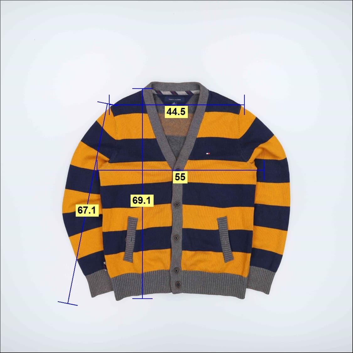 M 타미힐피거 스트라이프 헤비 니트 가디건 4197 상품이미지9