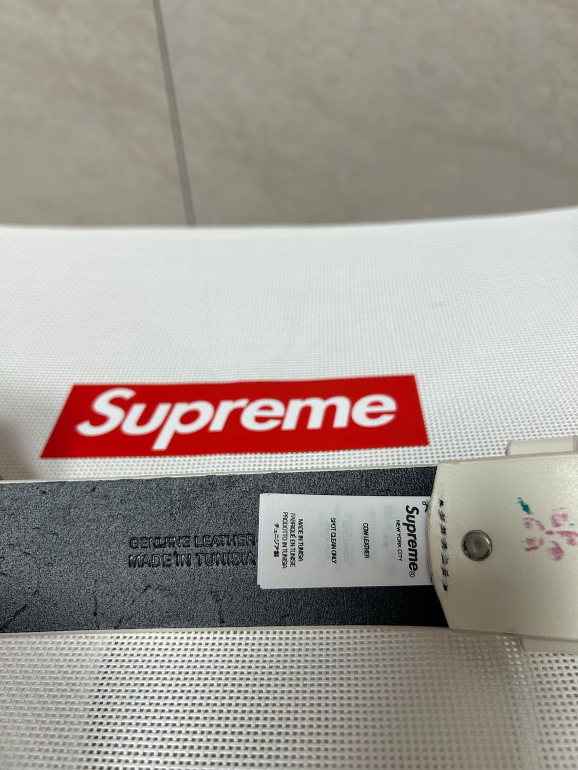 (L) 슈프림 리핏 레더 벨트-25fw 상품이미지4