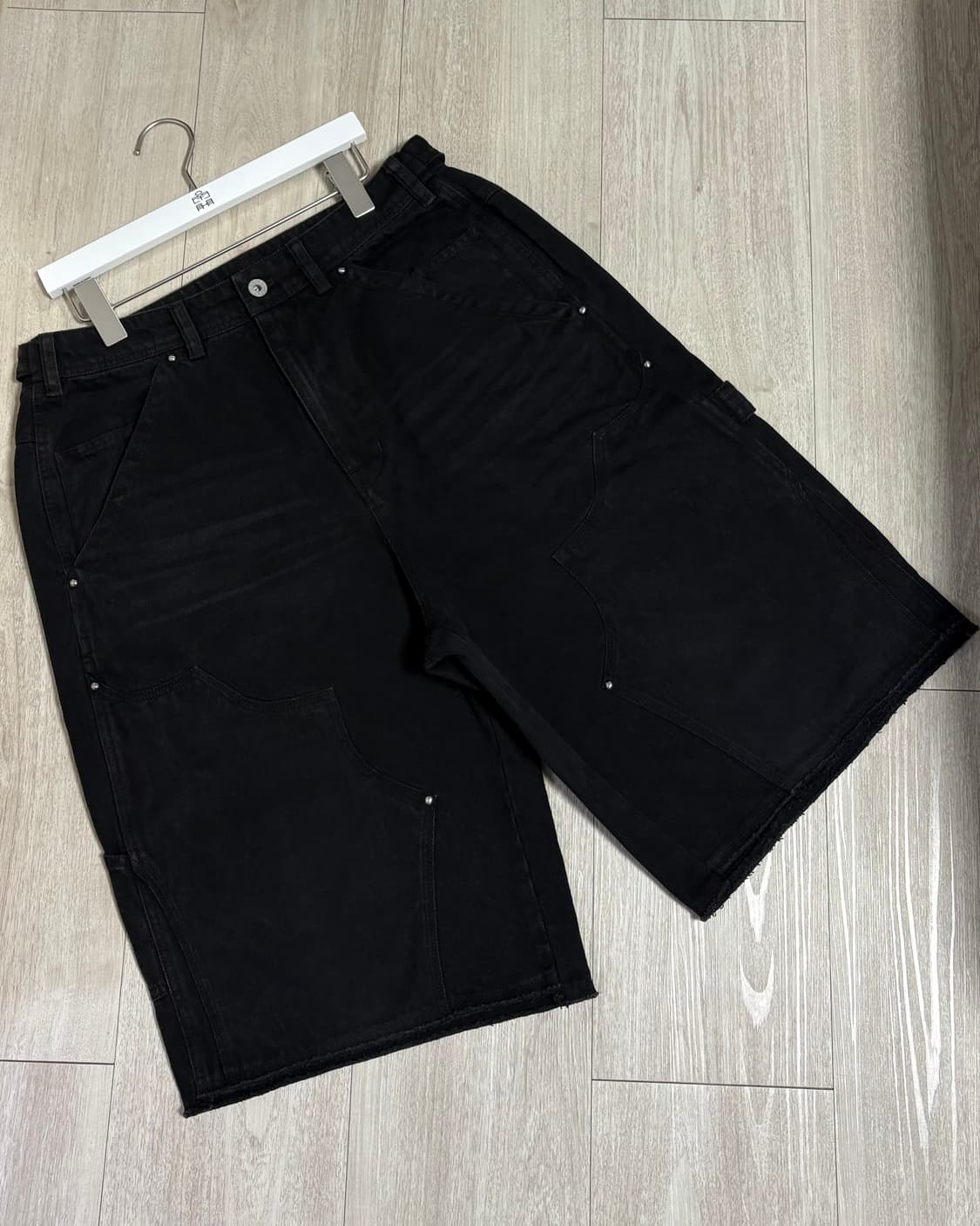 [3]폴리테루 1011 더블니 1/2 팬츠 블랙 상품이미지5