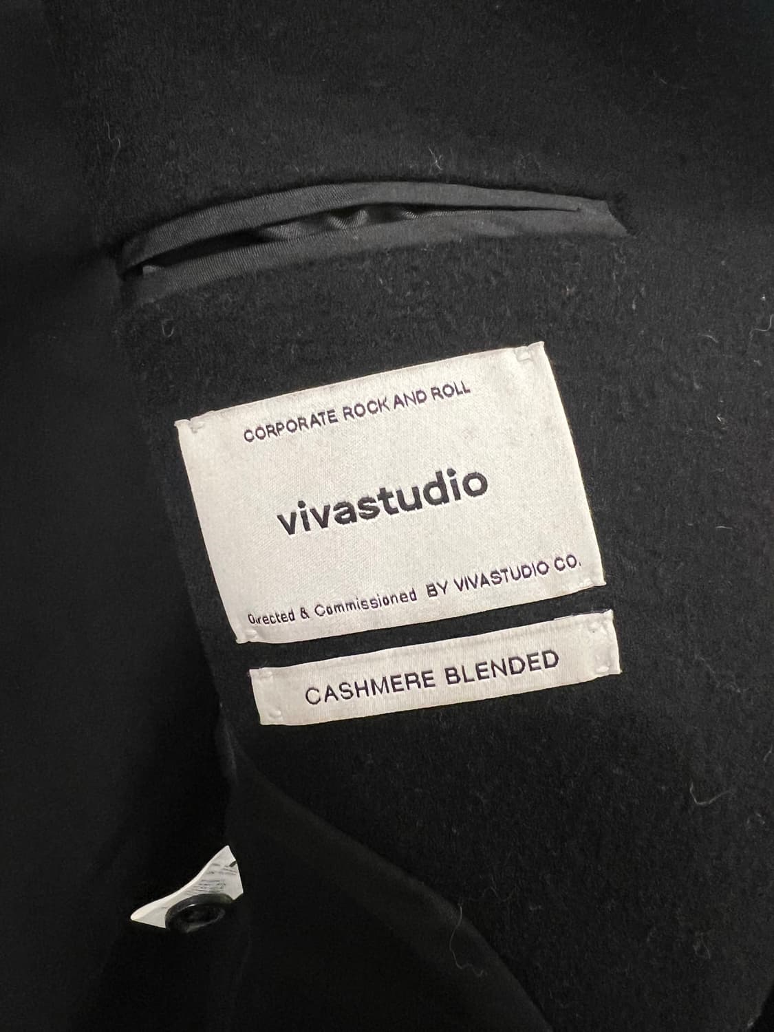 비바스튜디오 캐시미어 혼방 코트 XL 블랙 상품이미지3