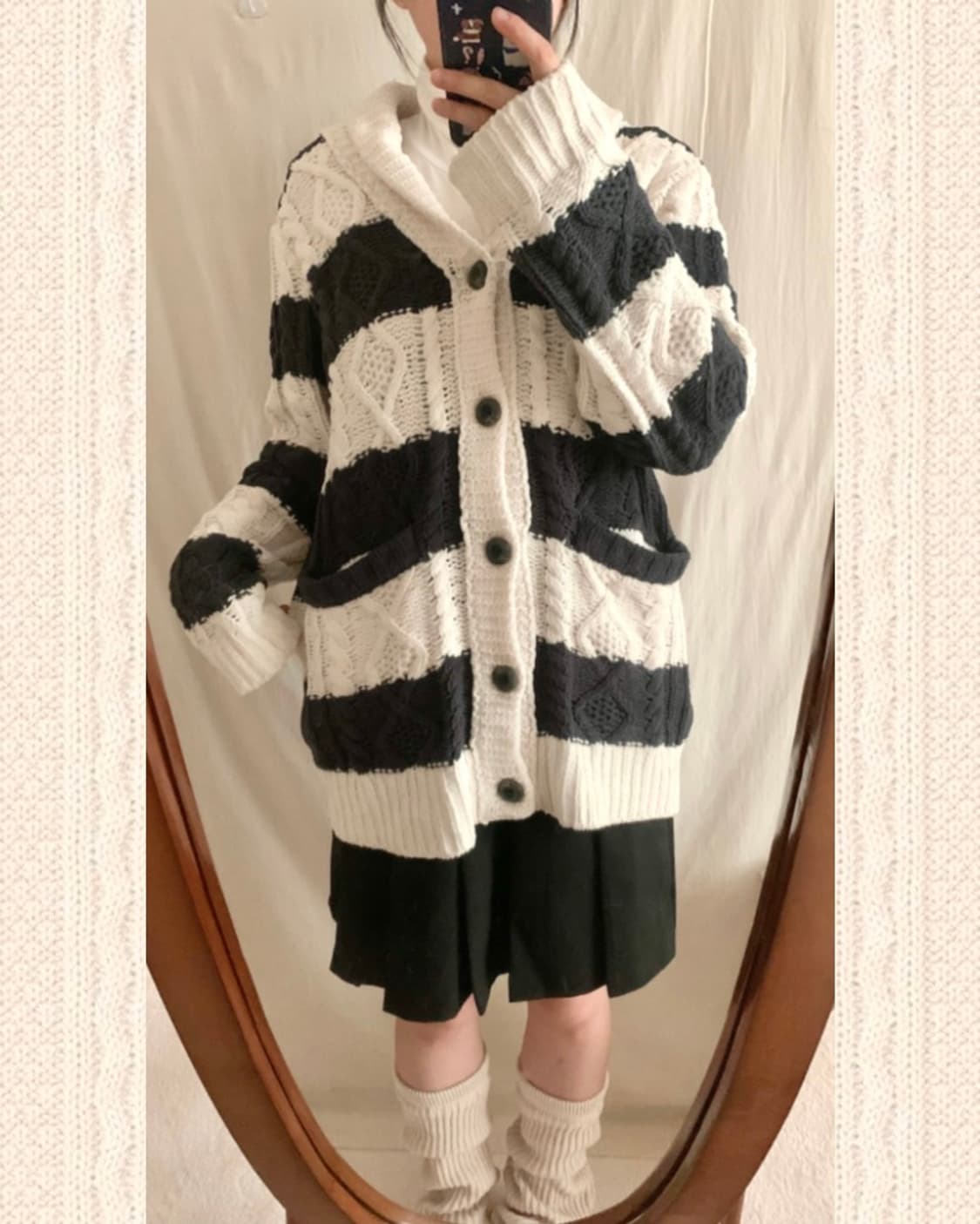 젤라또피케 보송 케이블 가디건 상품이미지6