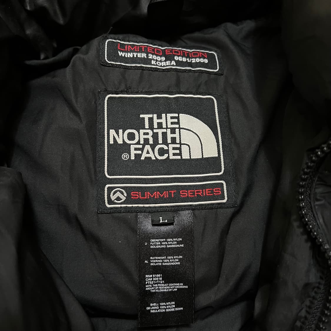 노스페이스 써밋시리즈 구스다운 850LTD 눕시 패딩 [블랙] L/100 상품이미지9