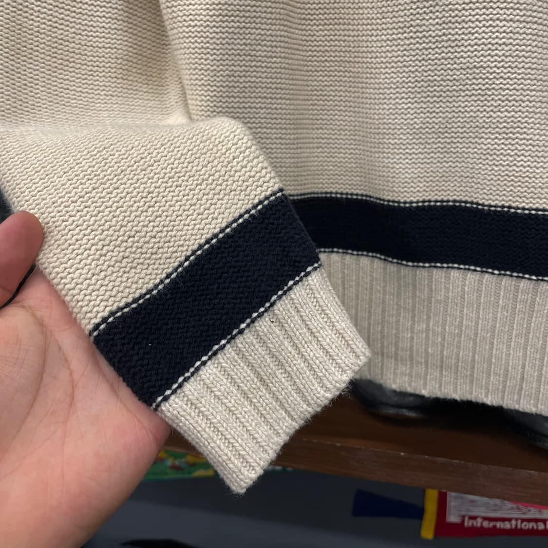 폴로 랄프로렌 LRL 아즈텍 패턴 웨스턴 숄더 버튼 니트 스웨터 상품이미지5