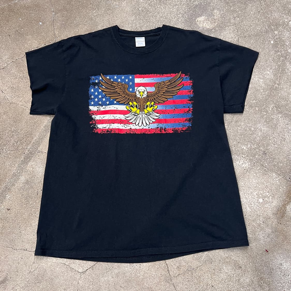 빈티지 성조기 Bald Eagle 그래픽 티 상품이미지1