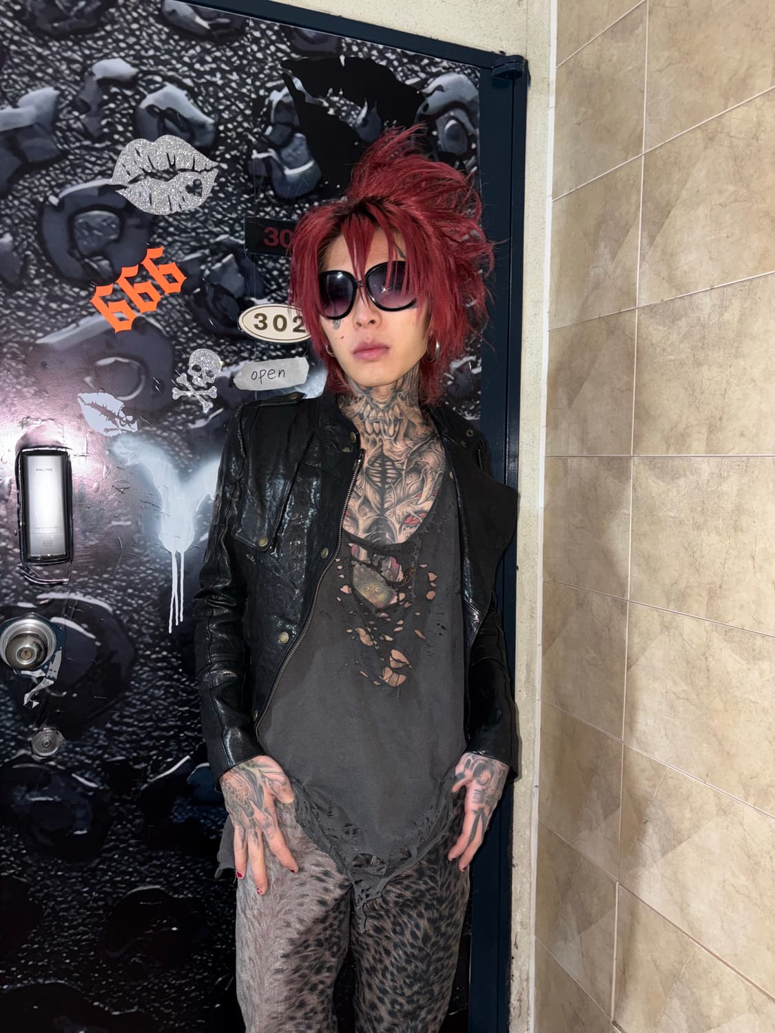 Lambskin Distressed Rider Jacket  상품이미지6