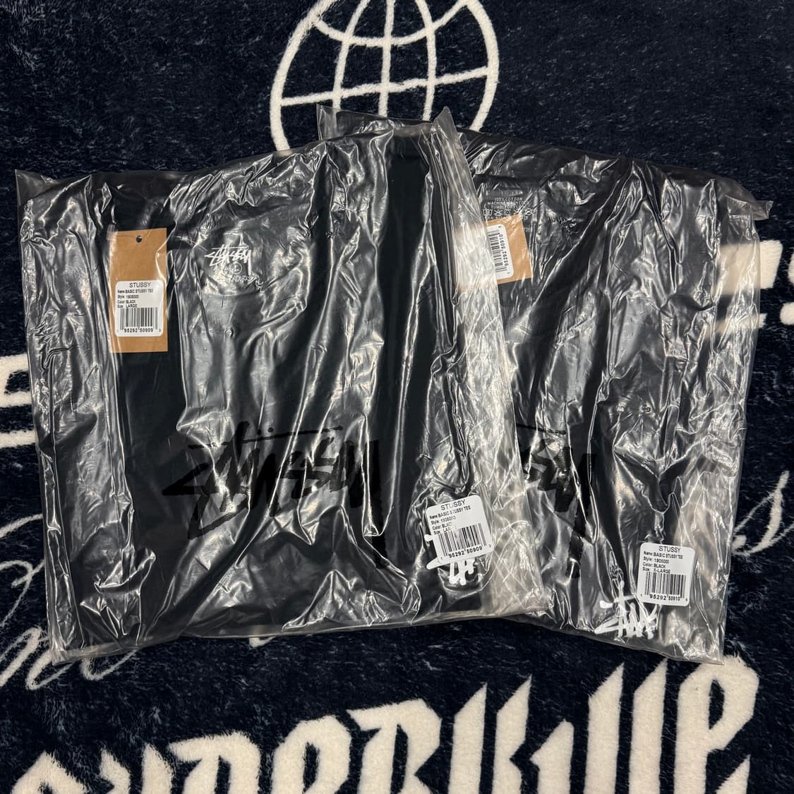 스투시 베이직 블랙 반팔 XL (새상품) 2024 상품이미지1
