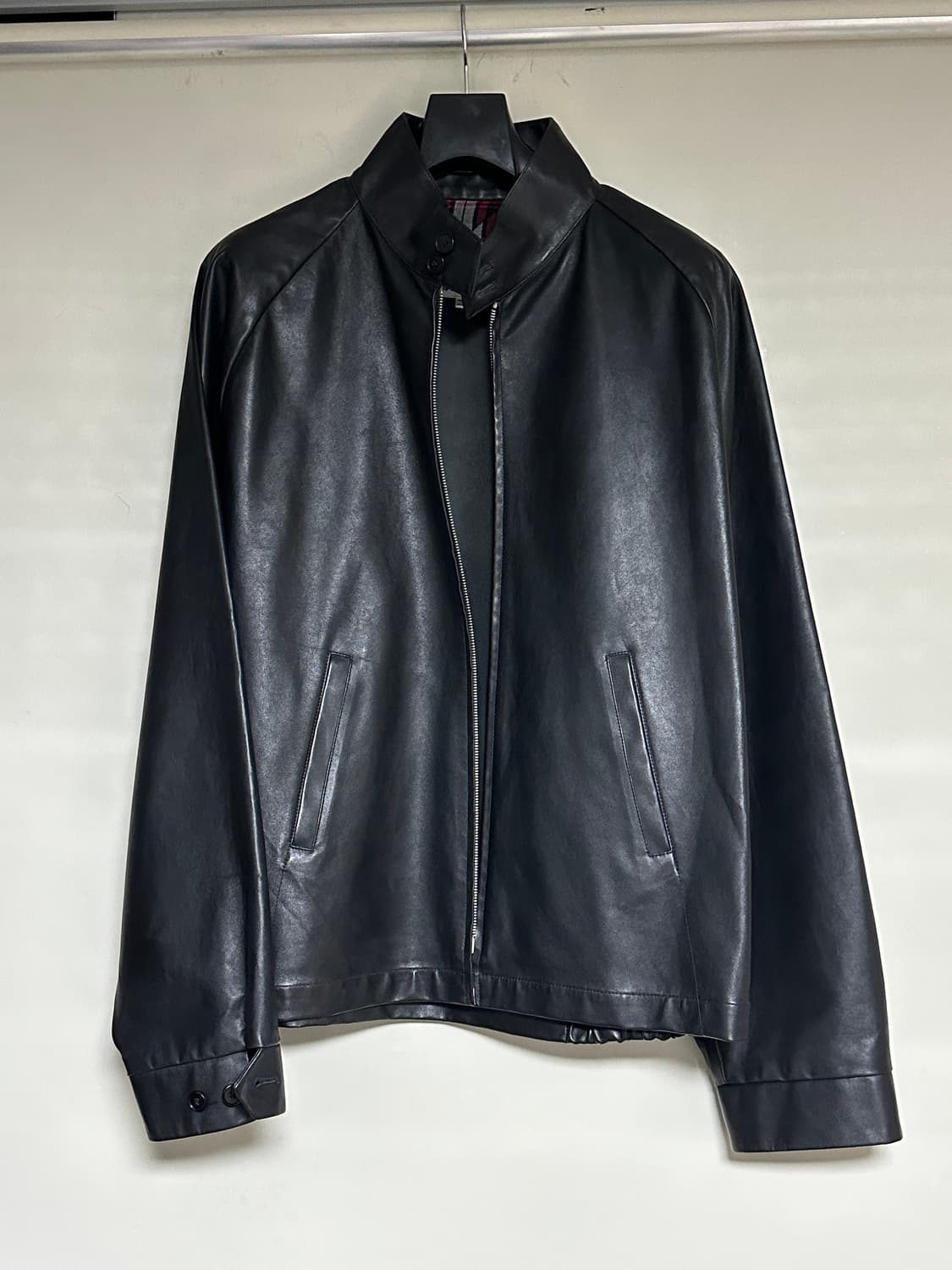 (50) 마르지엘라 17fw 블랙 레더 헤링턴 블루종 자켓 상품이미지9