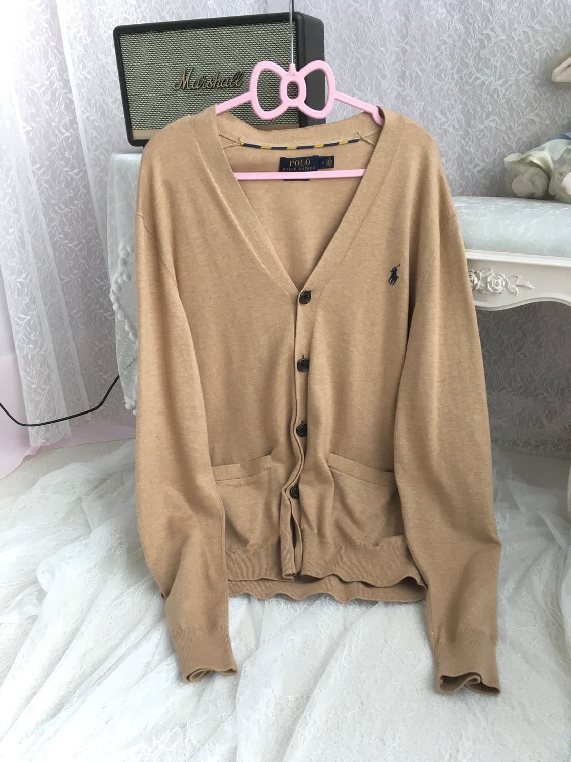 Polo brown pima cotton cardigan 상품이미지3