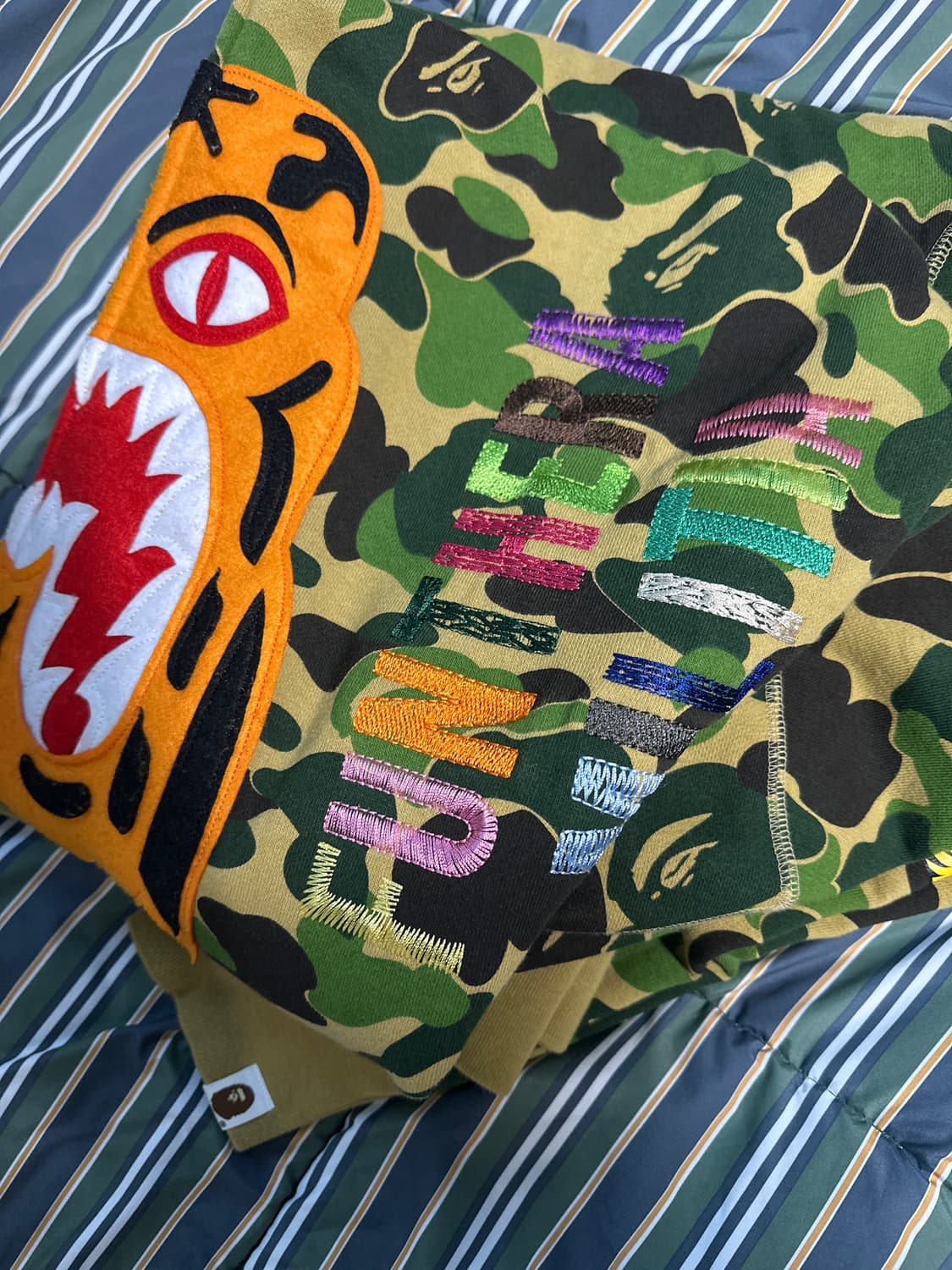 BAPE 베이프 ABC 카모 타이거 후드집업 XXL 상품이미지4
