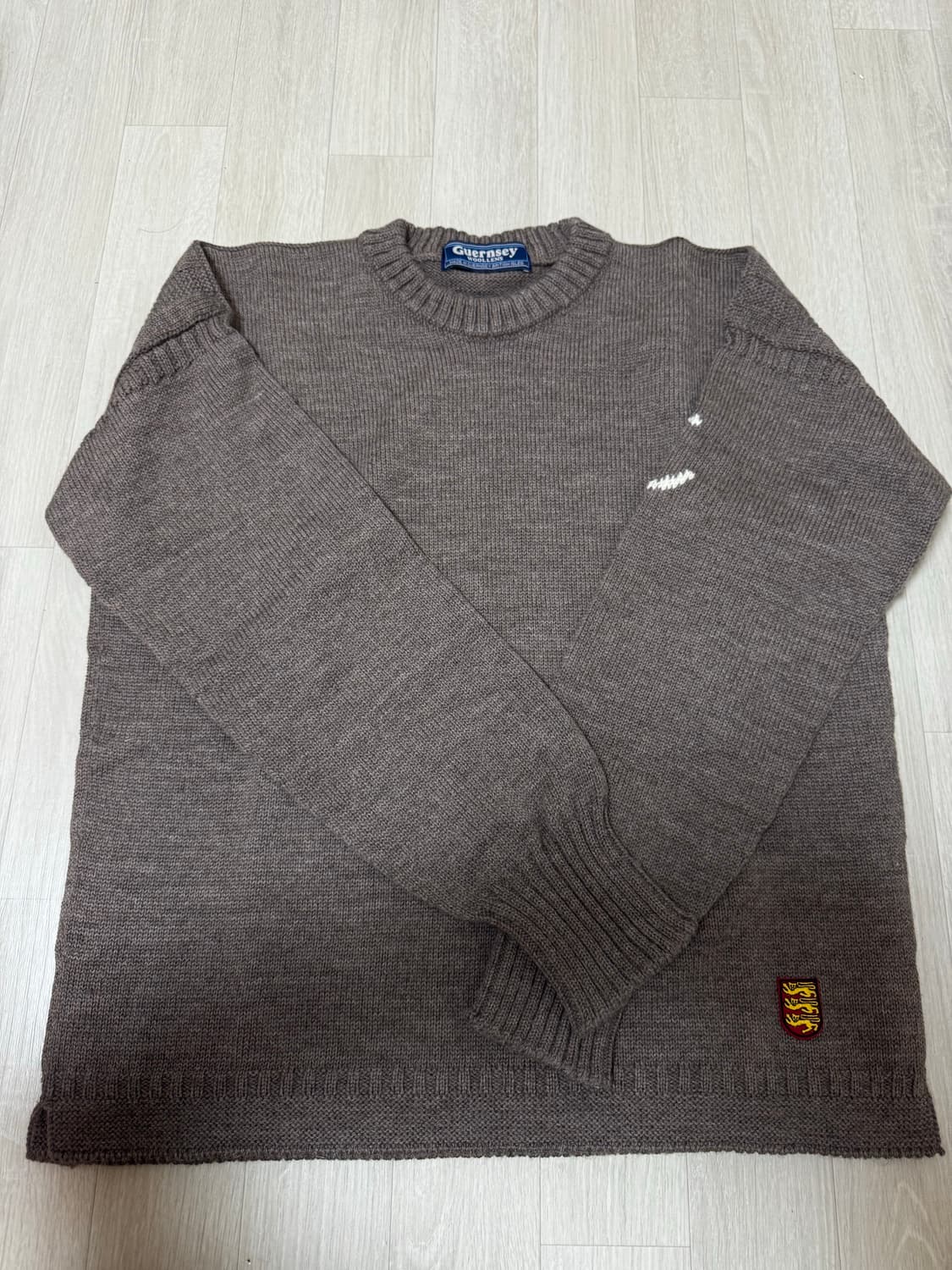 46] 건지울른스 피셔맨 홀가먼트 스웨터 니트 다크브라운 상품이미지1