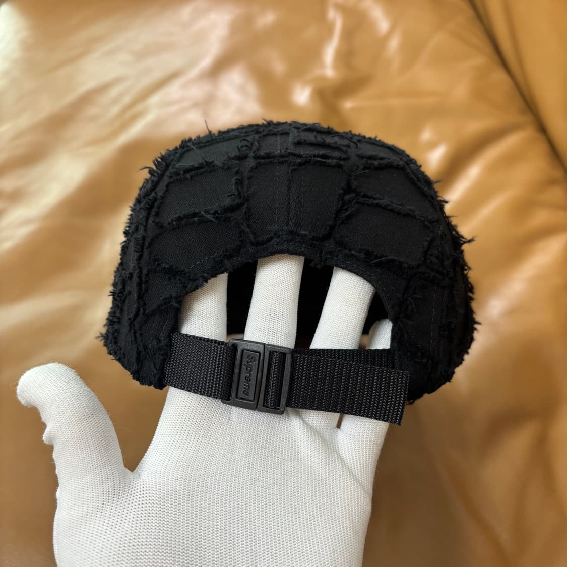 슈프림 캠프캡 모자 박스로고 25ss 프레이드 크록 데님 블랙 상품이미지7