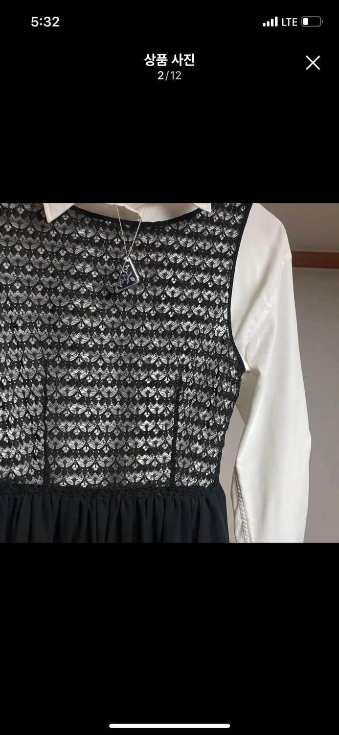 아메리칸어패럴 블랙 레이스 원피스 aa 설리 하객룩 밀크코코아 셀프웨딩 상품이미지2