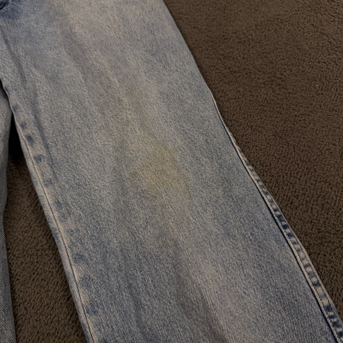 [ 정품 ] 할리데이비슨 빈티지 가죽 패치 로고 데님 연청바지 상품이미지5