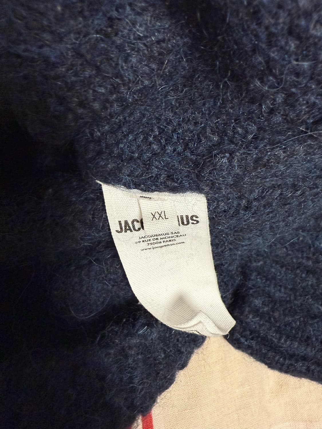 [XXL] 자크뮈스 Pavane 인타르시아 백로고 울 니트 네이비 상품이미지3