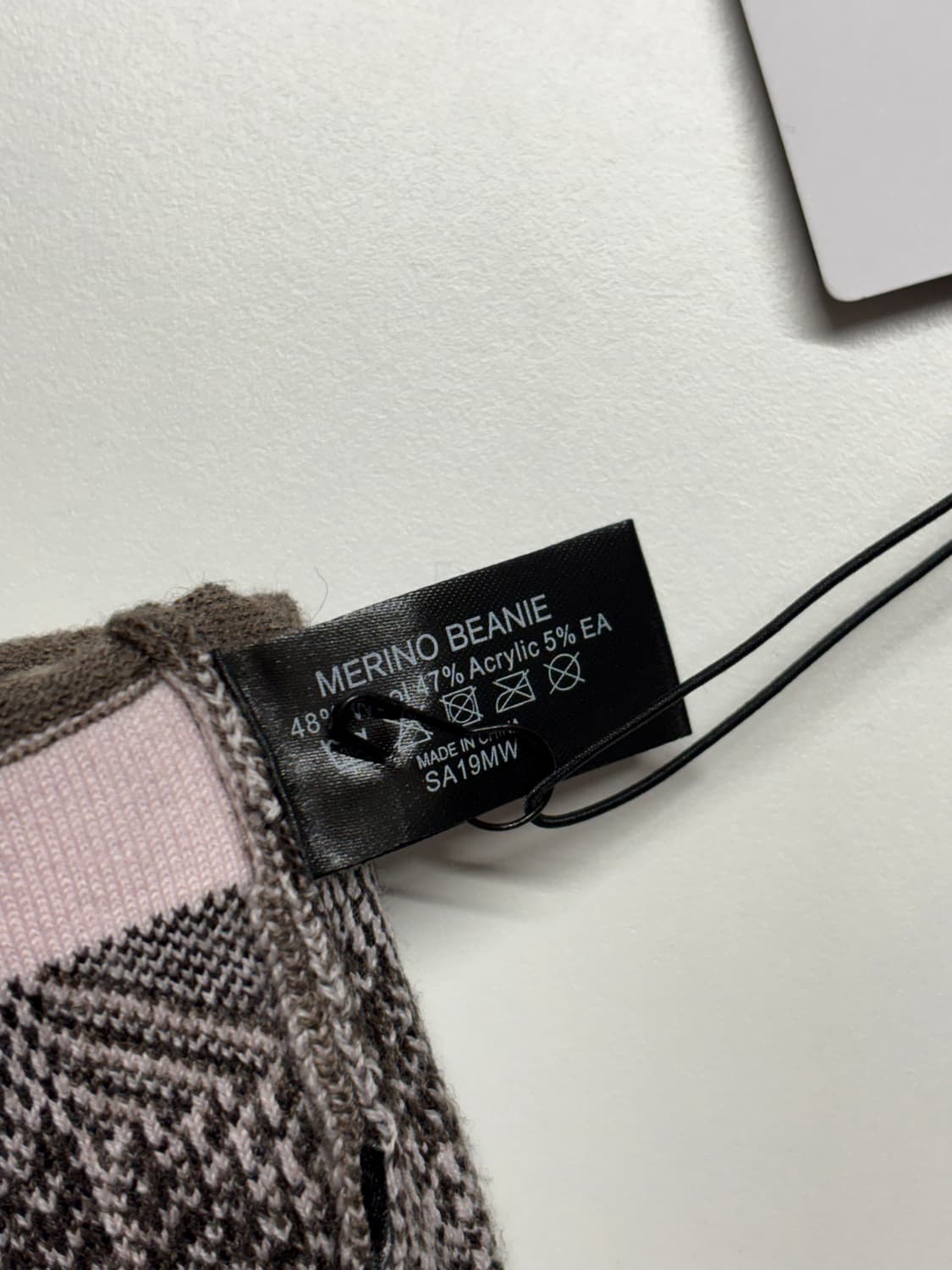 소어 러닝 자카드 패턴 메리노 실크 비니 상품이미지5