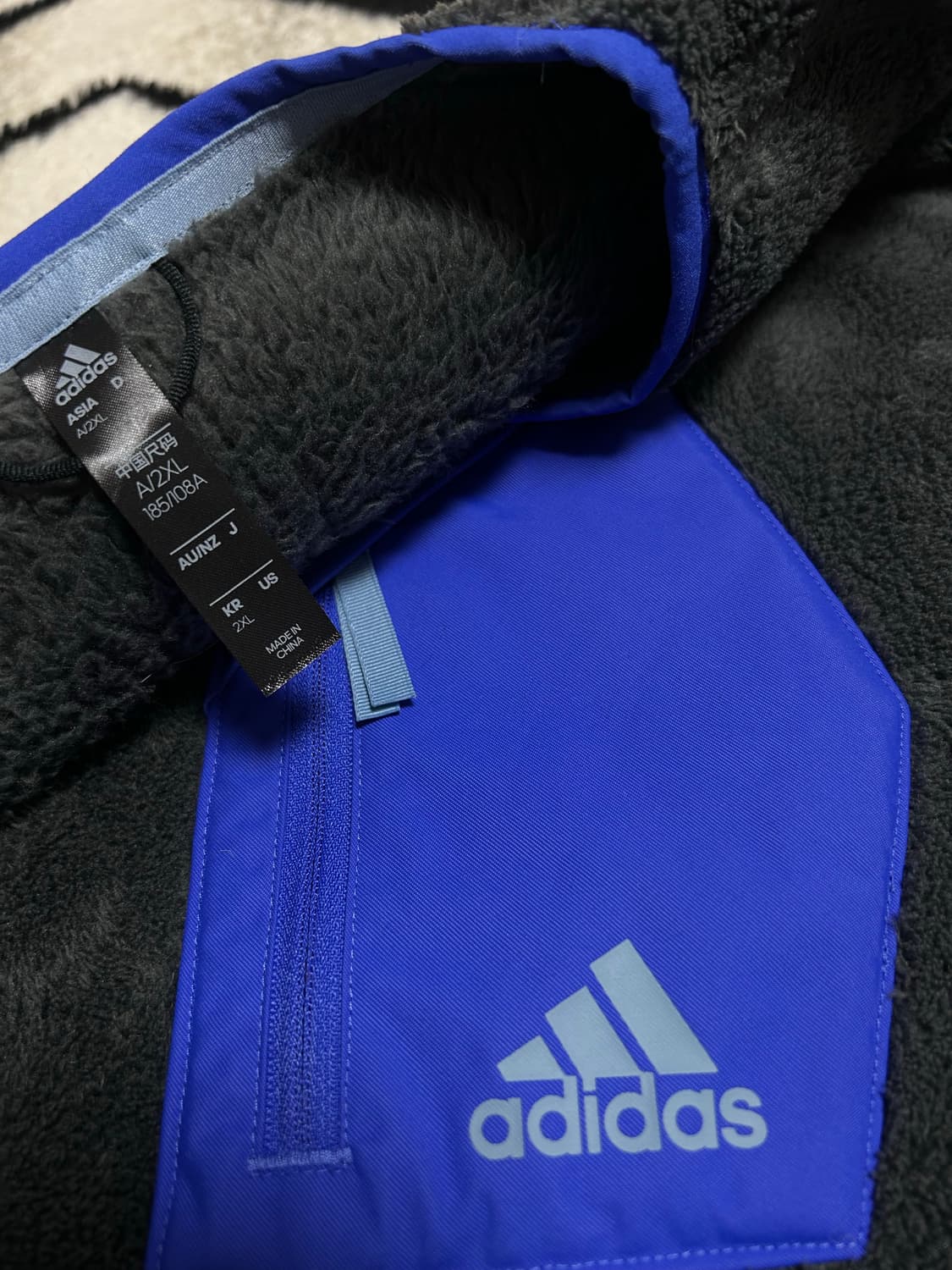 [2XL]아디다스 플리스 맨투맨/짙은그레이블루 상품이미지6