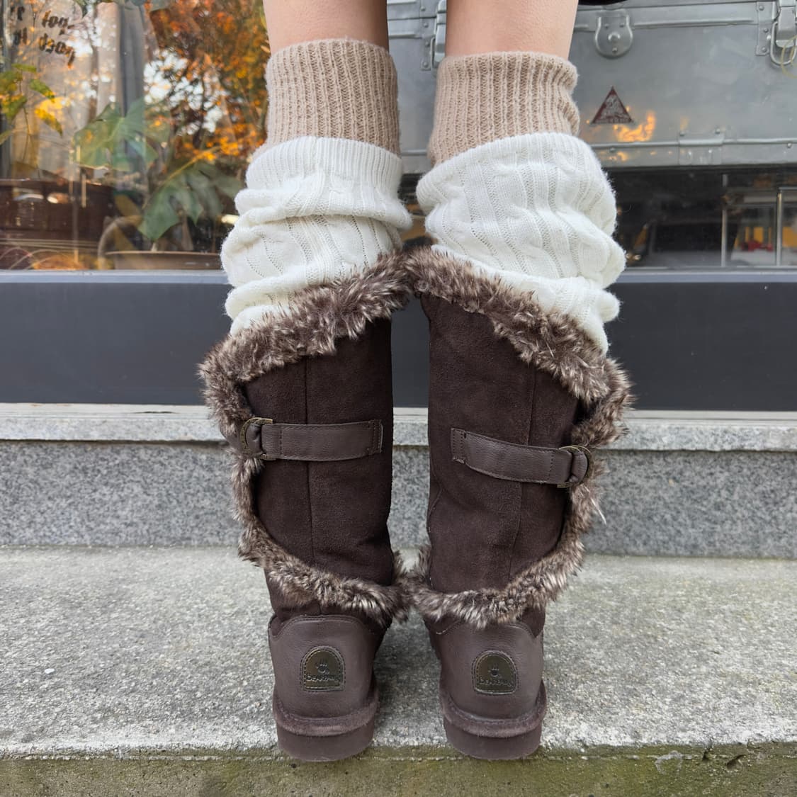 00s BEARPAW 스웨이드 핀터레스트 퍼 트림 어그 부츠 상품이미지10
