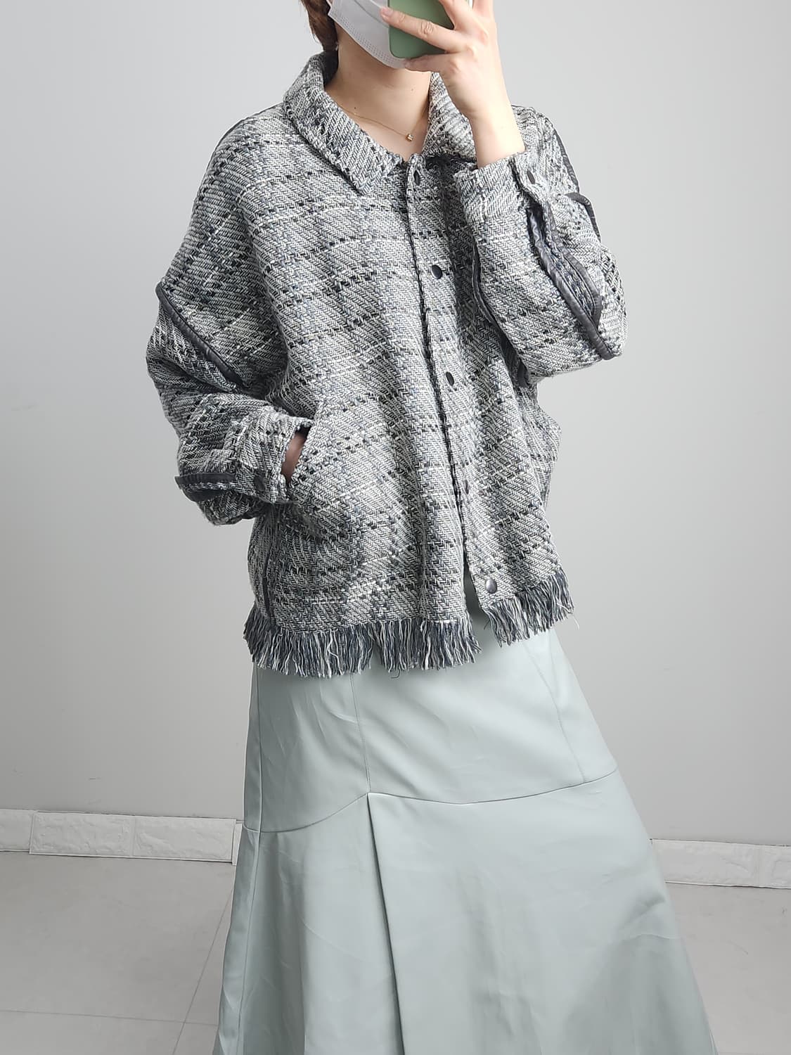 트위드 수술 자켓 상품이미지2